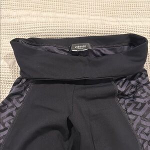 Versace Black and Gray Leggings